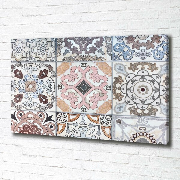 Cuadro canvas moderno de gran formato horizontal Azulejos de cerámica