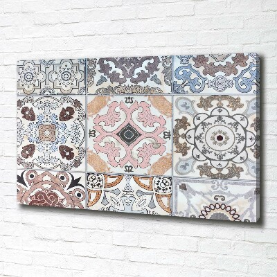 Cuadro canvas moderno de gran formato horizontal Azulejos de cerámica