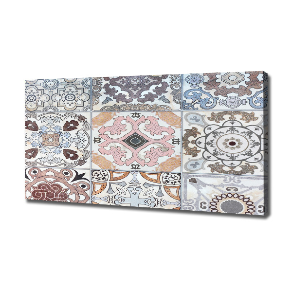 Cuadro canvas moderno de gran formato horizontal Azulejos de cerámica