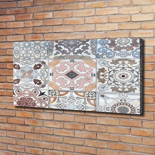 Cuadro canvas moderno de gran formato horizontal Azulejos de cerámica