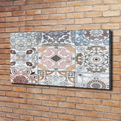 Cuadro canvas moderno de gran formato horizontal Azulejos de cerámica