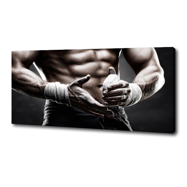 Cuadro canvas con impresión uv duradera horizontal desarrollo muscular