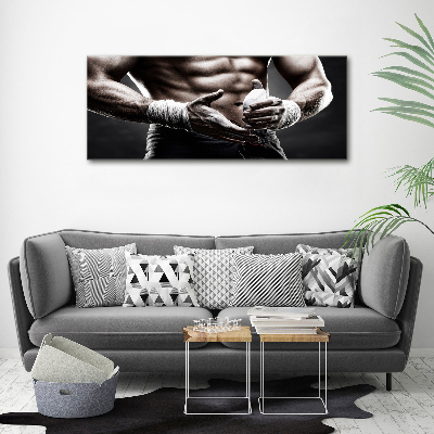 Cuadro canvas con impresión uv duradera horizontal desarrollo muscular