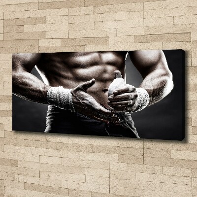 Cuadro canvas con impresión uv duradera horizontal desarrollo muscular