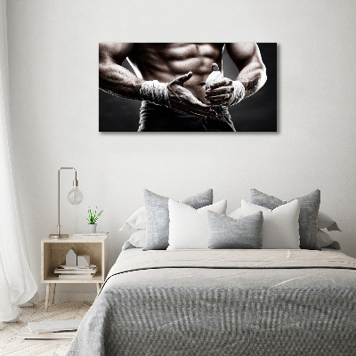 Cuadro canvas con impresión uv duradera horizontal desarrollo muscular