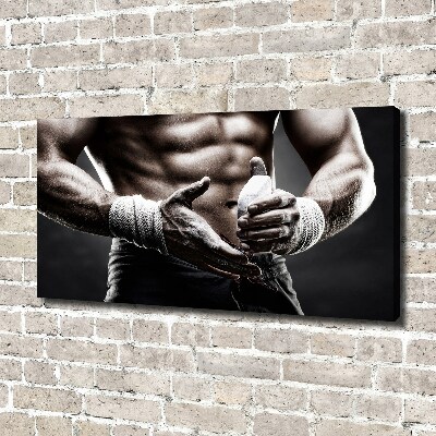 Cuadro canvas con impresión uv duradera horizontal desarrollo muscular