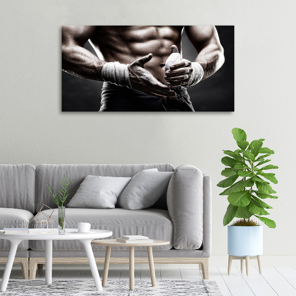 Cuadro canvas con impresión uv duradera horizontal desarrollo muscular