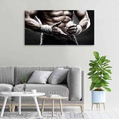 Cuadro canvas con impresión uv duradera horizontal desarrollo muscular