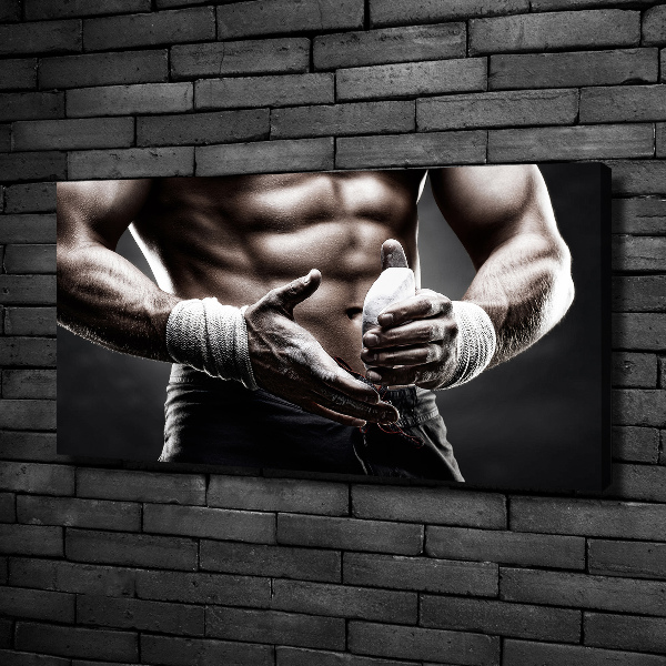 Cuadro canvas con impresión uv duradera horizontal desarrollo muscular