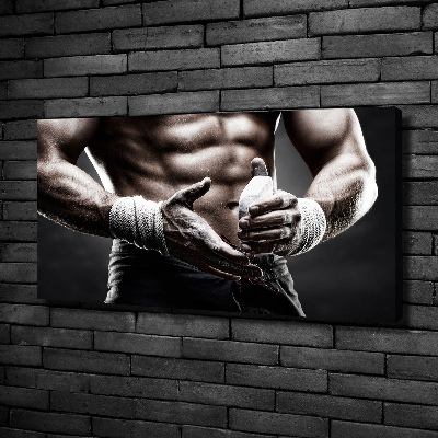 Cuadro canvas con impresión uv duradera horizontal desarrollo muscular