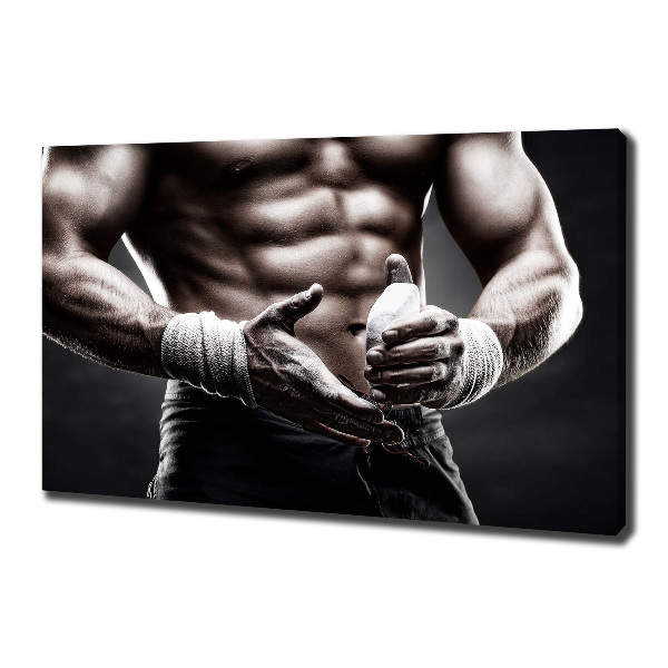Cuadro canvas con impresión uv duradera horizontal desarrollo muscular