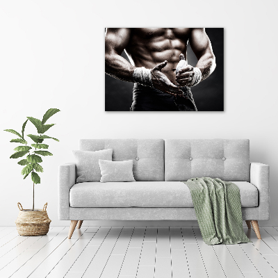 Cuadro canvas con impresión uv duradera horizontal desarrollo muscular