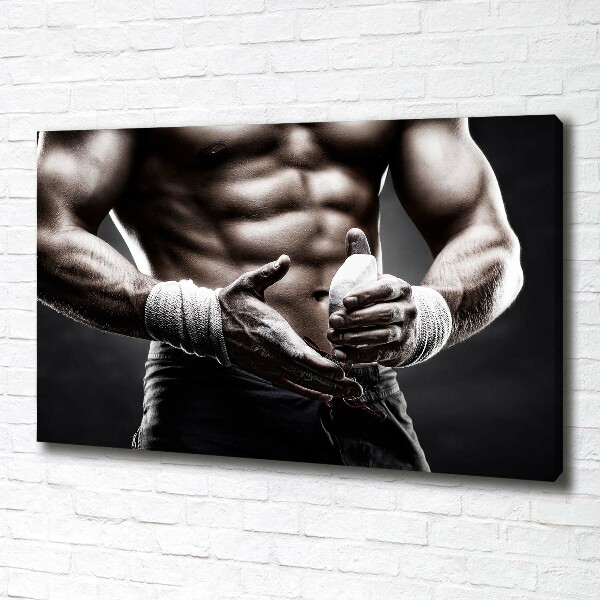 Cuadro canvas con impresión uv duradera horizontal desarrollo muscular