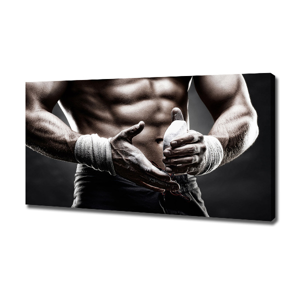 Cuadro canvas con impresión uv duradera horizontal desarrollo muscular