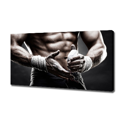 Cuadro canvas con impresión uv duradera horizontal desarrollo muscular
