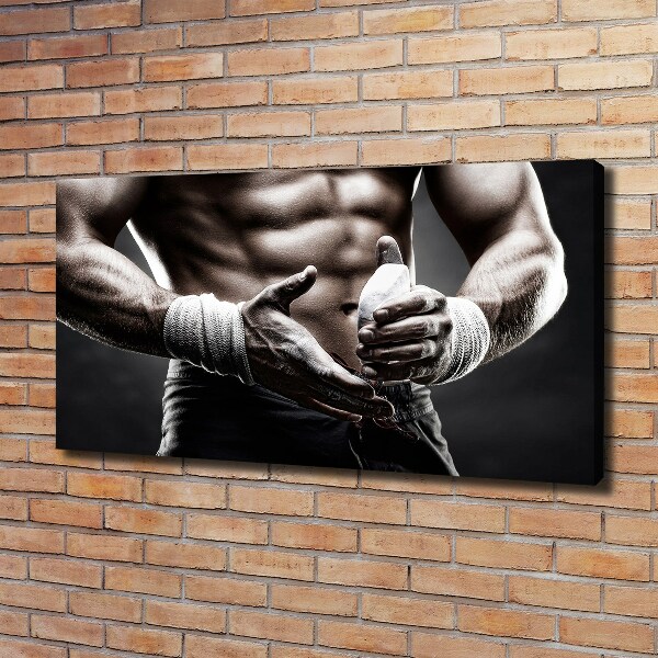 Cuadro canvas con impresión uv duradera horizontal desarrollo muscular
