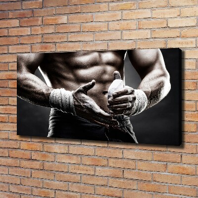 Cuadro canvas con impresión uv duradera horizontal desarrollo muscular