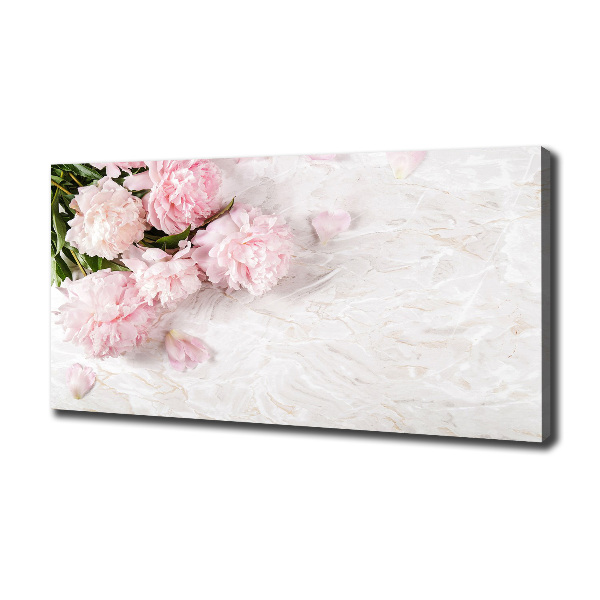 Foto en lienzo con acabado profesional horizontal Peonías