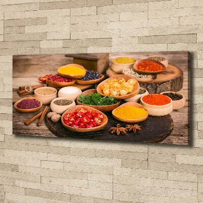 Foto en lienzo con acabado profesional horizontal Especias y hierbas