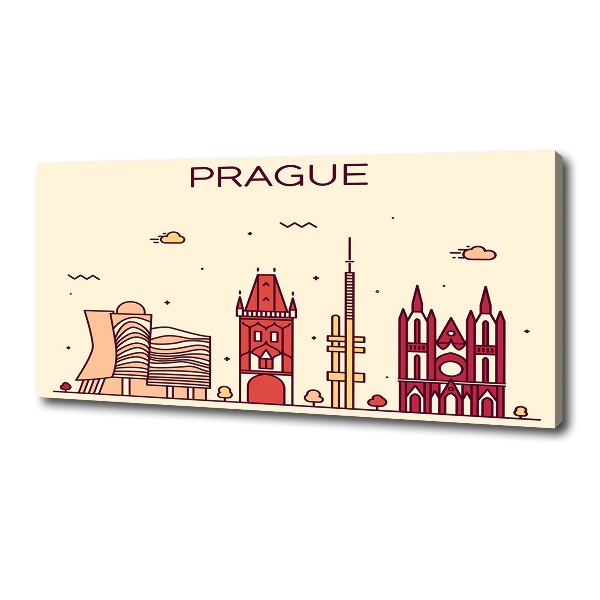 Fotocuadro en lienzo de alta calidad horizontal Edificios de Praga