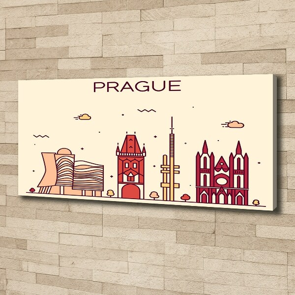 Fotocuadro en lienzo de alta calidad horizontal Edificios de Praga