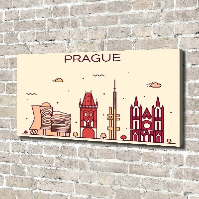Fotocuadro en lienzo de alta calidad horizontal Edificios de Praga