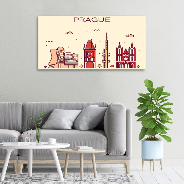 Fotocuadro en lienzo de alta calidad horizontal Edificios de Praga