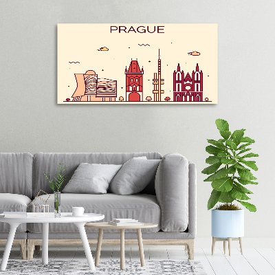 Fotocuadro en lienzo de alta calidad horizontal Edificios de Praga