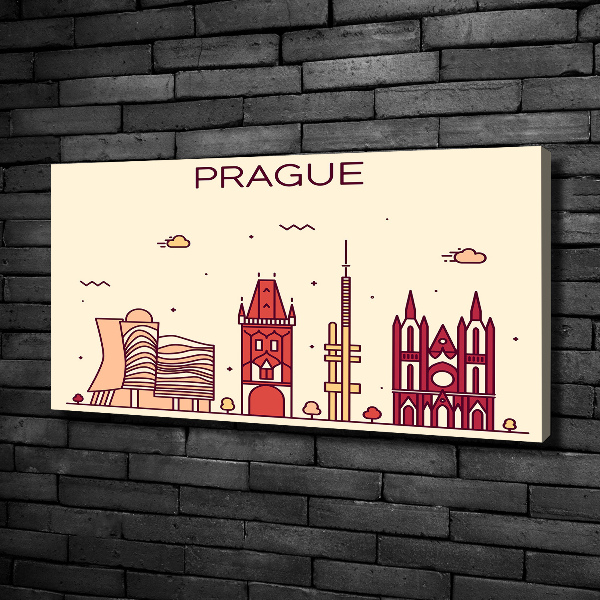Fotocuadro en lienzo de alta calidad horizontal Edificios de Praga