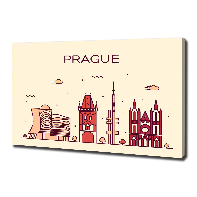 Fotocuadro en lienzo de alta calidad horizontal Edificios de Praga