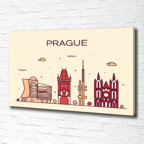 Fotocuadro en lienzo de alta calidad horizontal Edificios de Praga