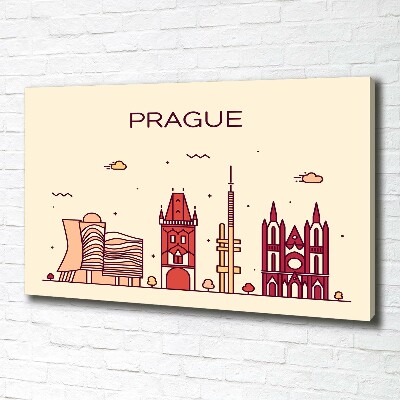 Fotocuadro en lienzo de alta calidad horizontal Edificios de Praga