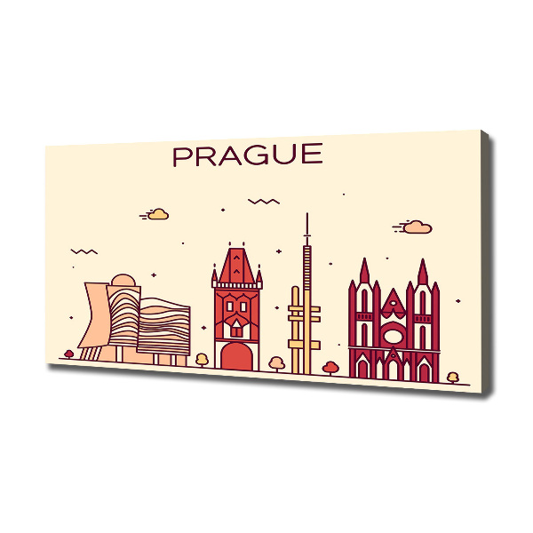 Fotocuadro en lienzo de alta calidad horizontal Edificios de Praga