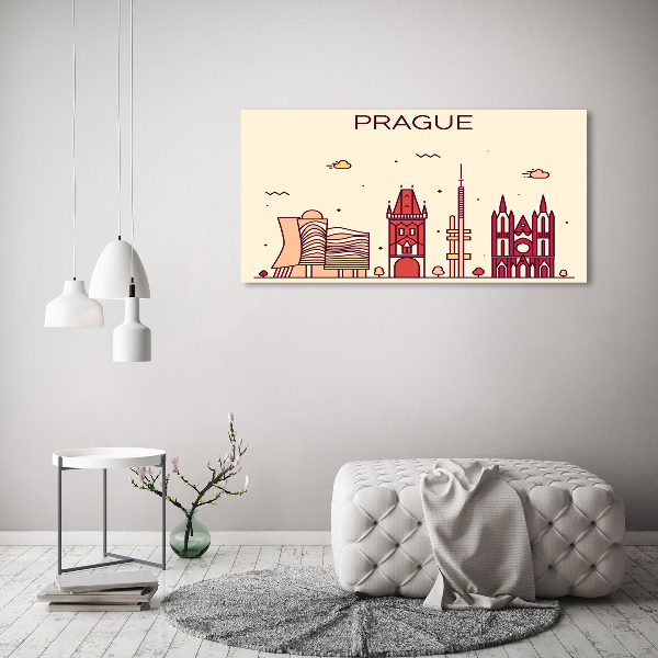 Fotocuadro en lienzo de alta calidad horizontal Edificios de Praga