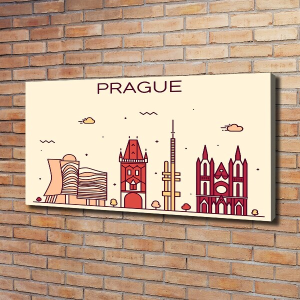 Fotocuadro en lienzo de alta calidad horizontal Edificios de Praga