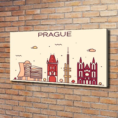 Fotocuadro en lienzo de alta calidad horizontal Edificios de Praga