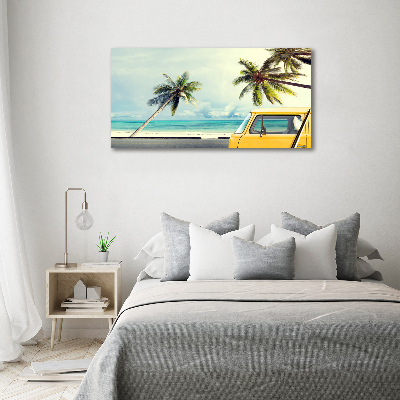 Foto en lienzo con acabado profesional horizontal Playa de furgonetas