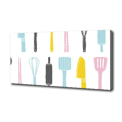 Cuadro canvas con impresión uv duradera horizontal Utensilios de cocina