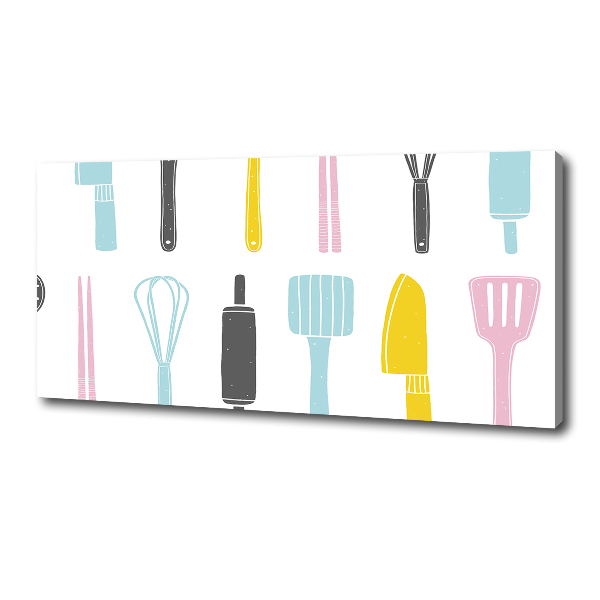 Cuadro canvas con impresión uv duradera horizontal Utensilios de cocina