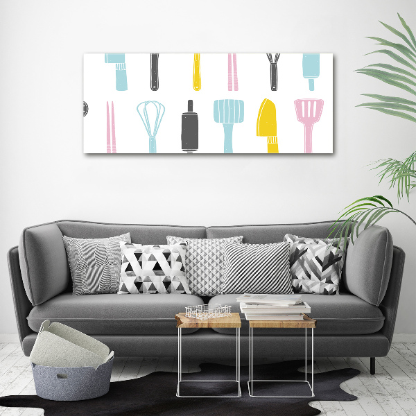 Cuadro canvas con impresión uv duradera horizontal Utensilios de cocina
