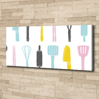 Cuadro canvas con impresión uv duradera horizontal Utensilios de cocina