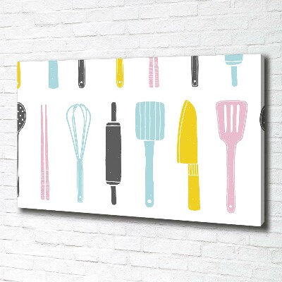 Cuadro canvas con impresión uv duradera horizontal Utensilios de cocina