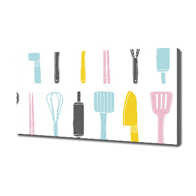 Cuadro canvas con impresión uv duradera horizontal Utensilios de cocina
