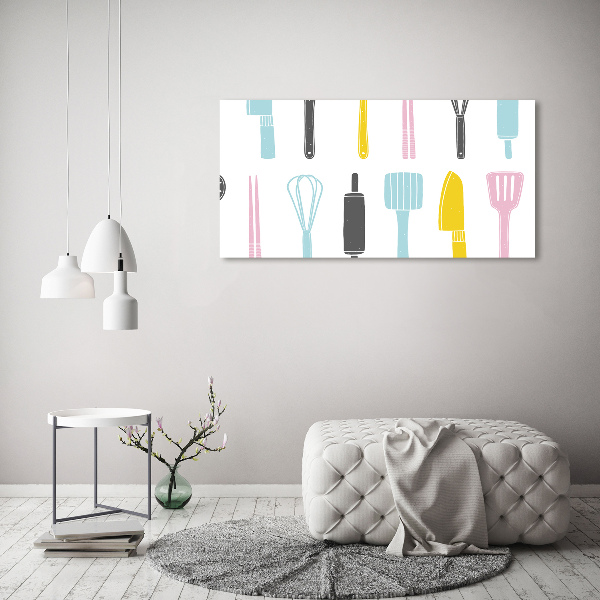 Cuadro canvas con impresión uv duradera horizontal Utensilios de cocina