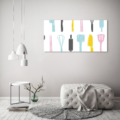 Cuadro canvas con impresión uv duradera horizontal Utensilios de cocina
