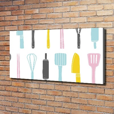 Cuadro canvas con impresión uv duradera horizontal Utensilios de cocina