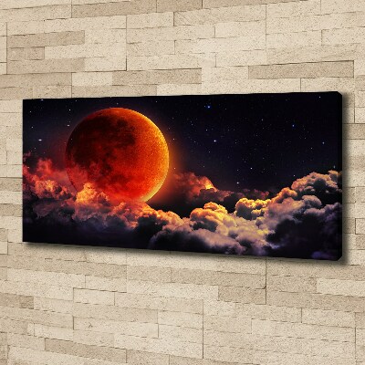 Cuadro canvas con impresión uv duradera horizontal Eclipse lunar