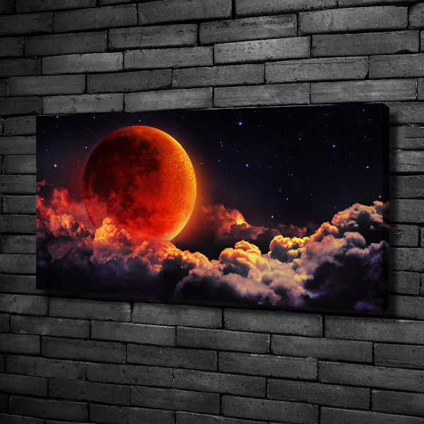 Cuadro canvas con impresión uv duradera horizontal Eclipse lunar