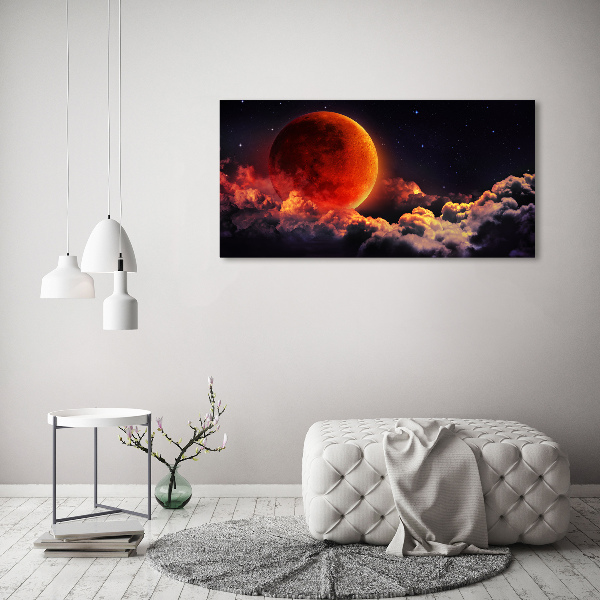Cuadro canvas con impresión uv duradera horizontal Eclipse lunar