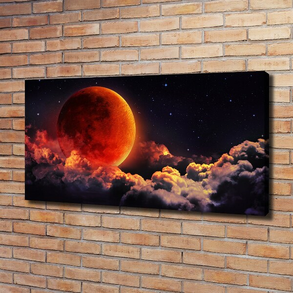 Cuadro canvas con impresión uv duradera horizontal Eclipse lunar